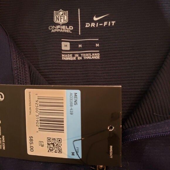 Nike NFL New England Patriots Therma Half Zip Jacket Men's M AO3168-419 - Picture 4 of 7